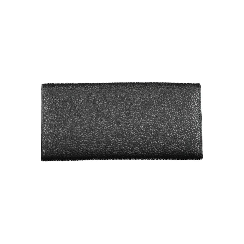 Black leather wallet on a white background