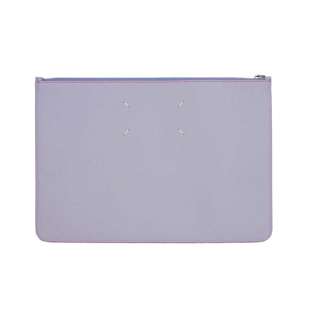 Purple Calfskin Clutch Bag
