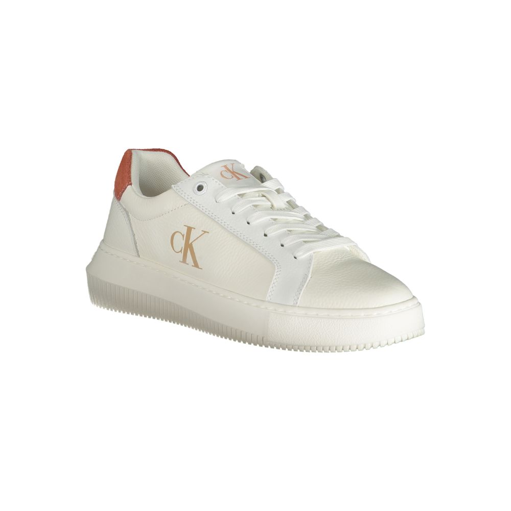 Calvin Klein White Polyurethane Sneakers