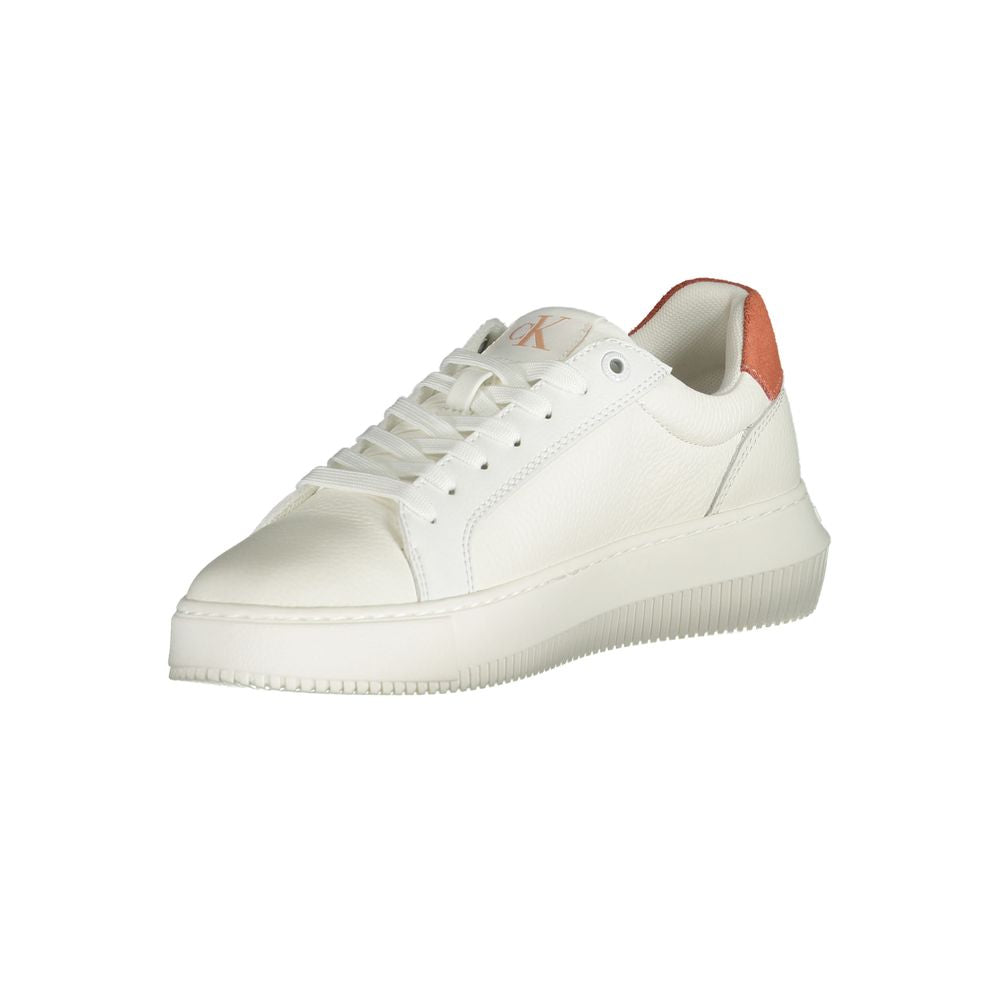 Calvin Klein White Polyurethane Sneakers