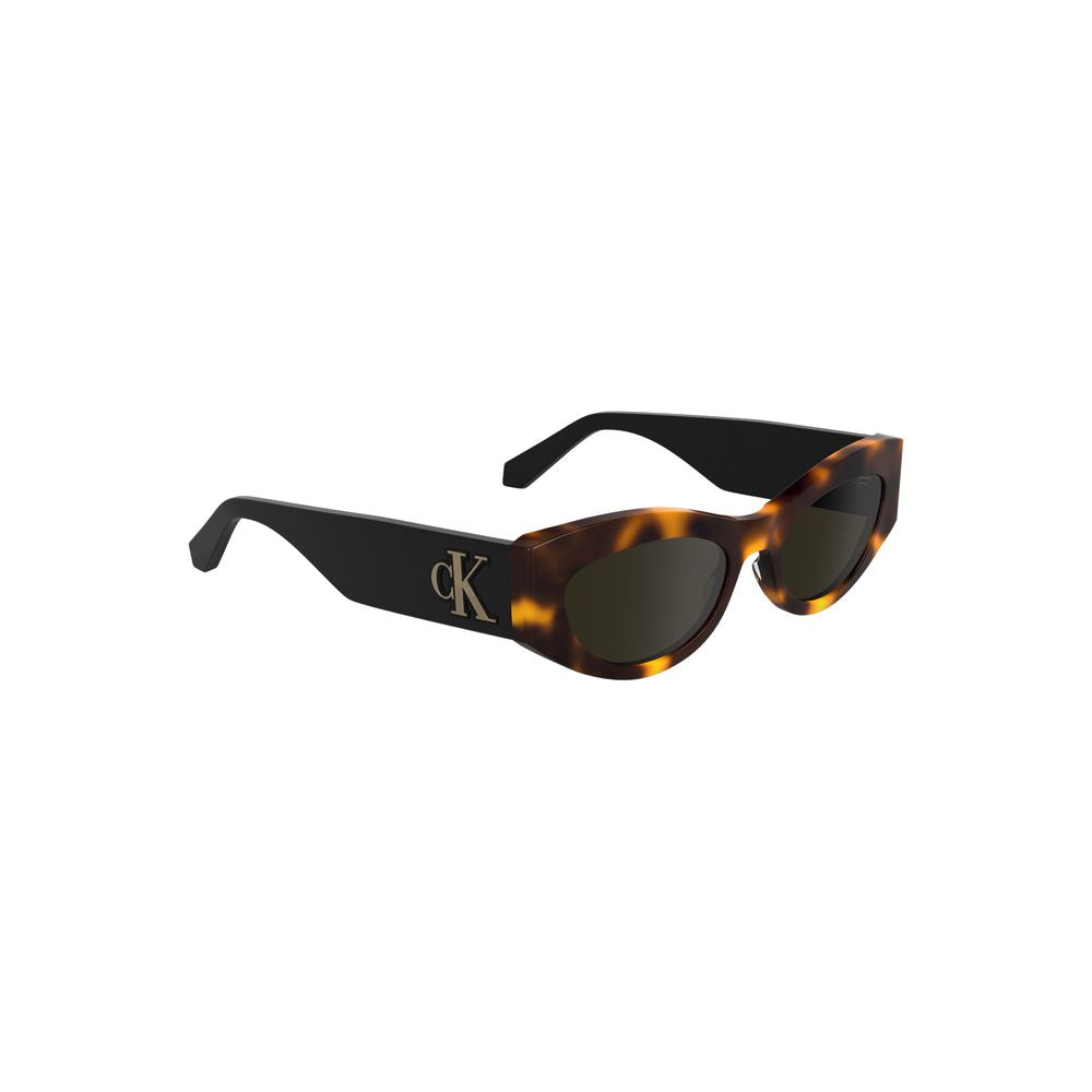 Calvin Klein Brown Bio-Acetate Cat-Eye Sunglasses