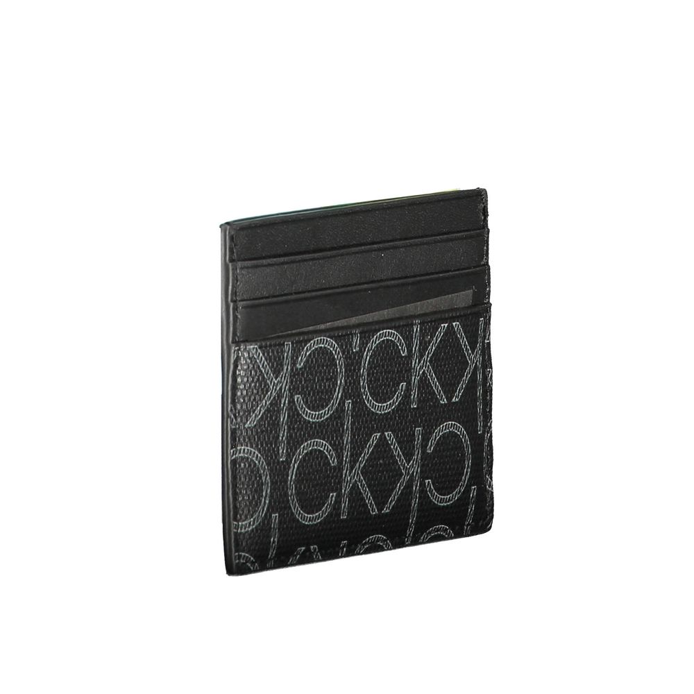 Calvin Klein Black Polyurethane Wallet & Belt Set