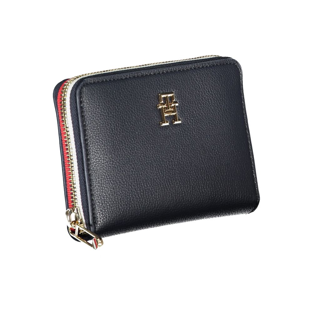 Tommy Hilfiger Blue Polyester Polyurethane Wallet