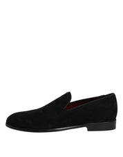 Dolce & Gabbana Black Suede Loafers