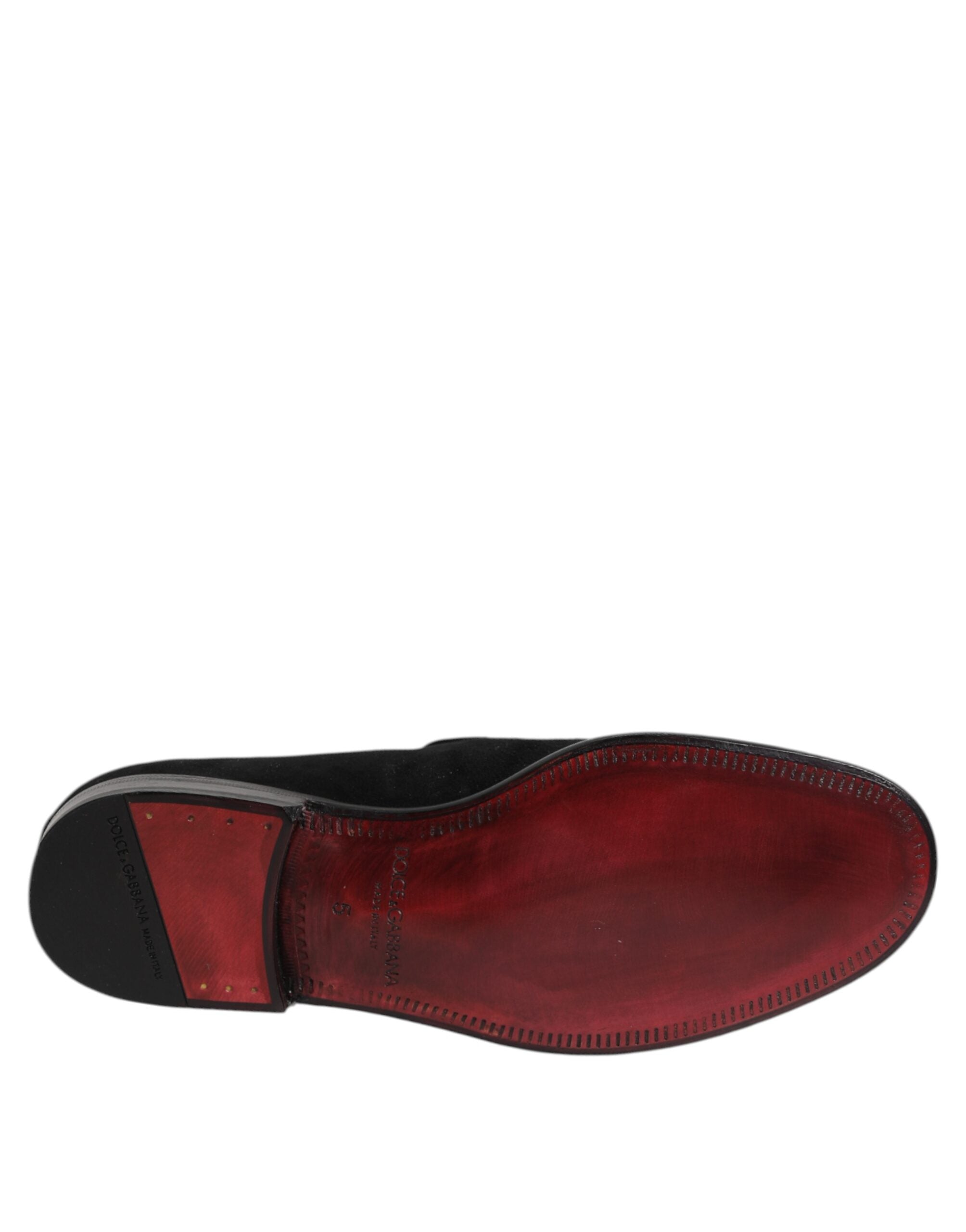 Dolce & Gabbana Black Suede Loafers