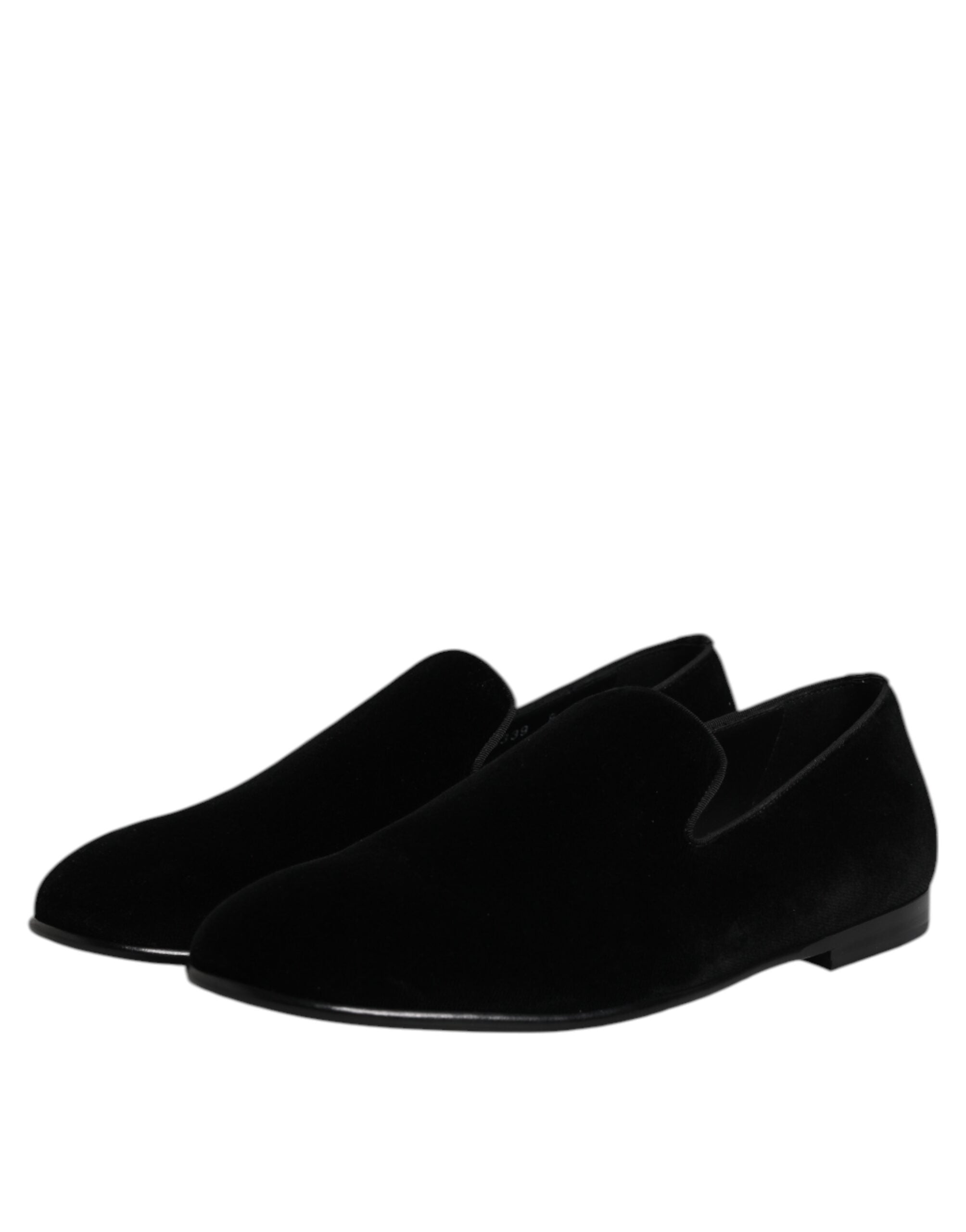 Dolce & Gabbana Black Velvet Loafers