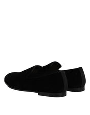 Dolce & Gabbana Black Velvet Loafers