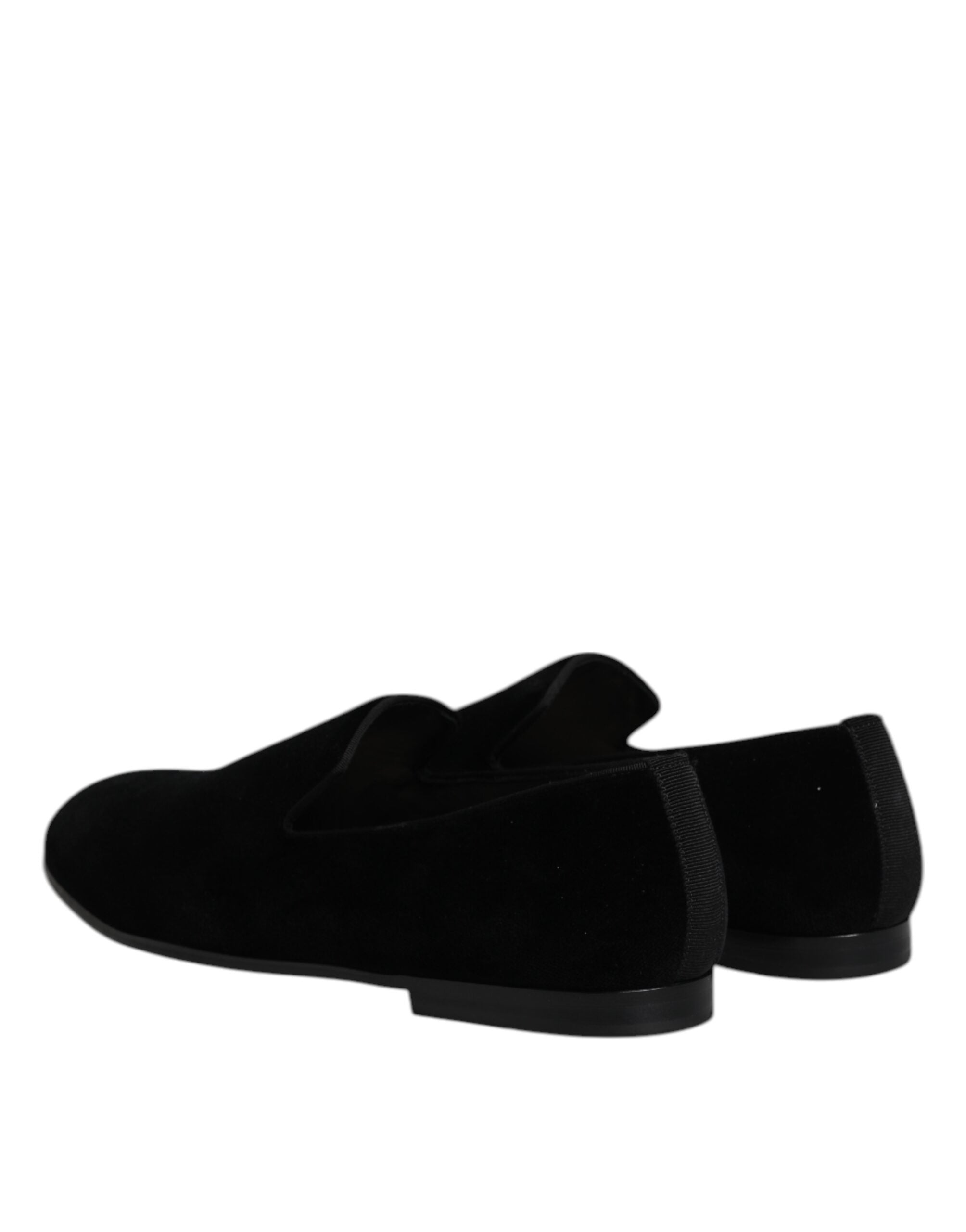 Dolce & Gabbana Black Velvet Loafers
