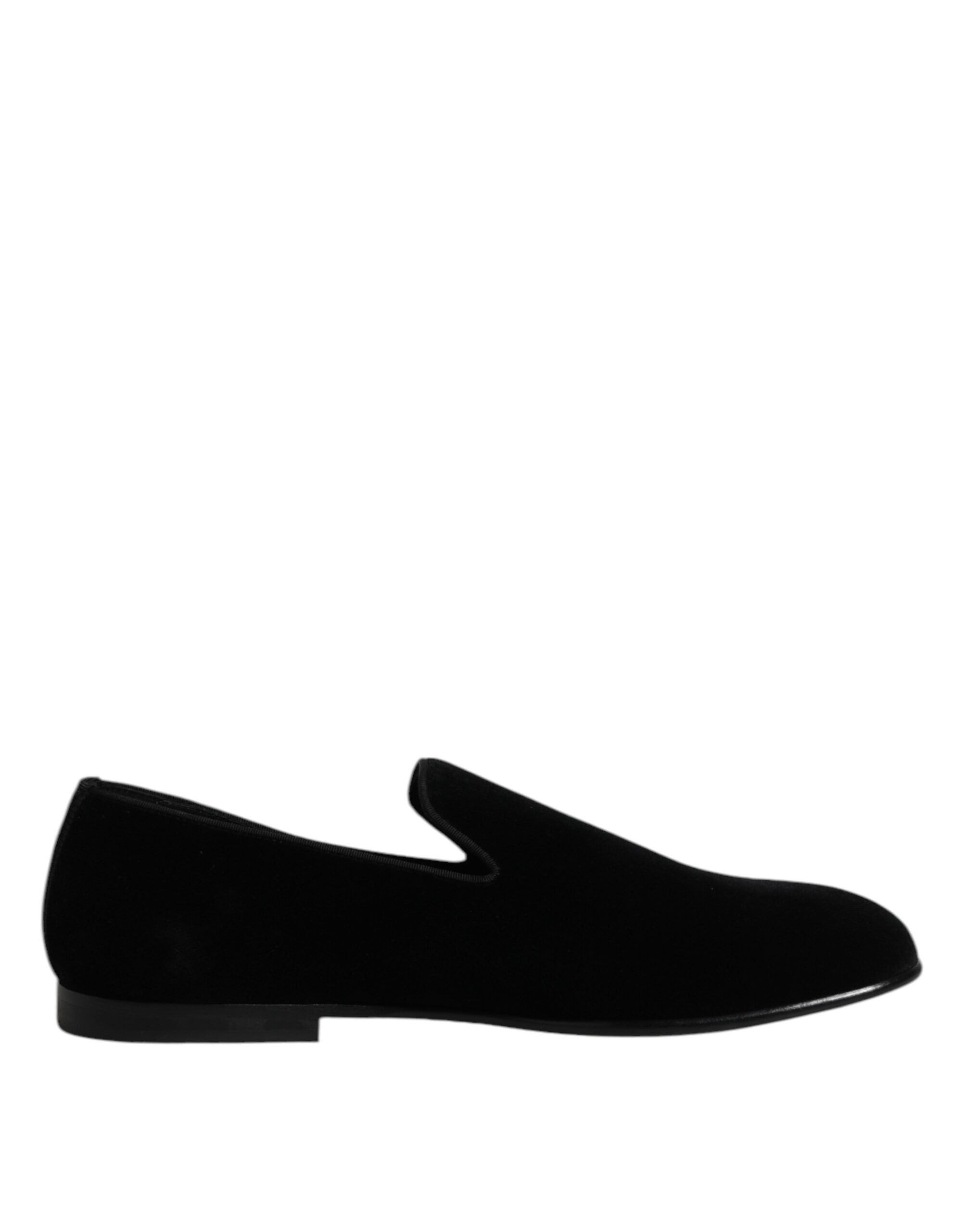 Dolce & Gabbana Black Velvet Loafers