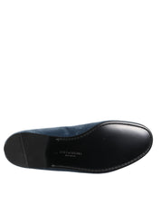 Dolce & Gabbana Blue Velvet Leather Loafers