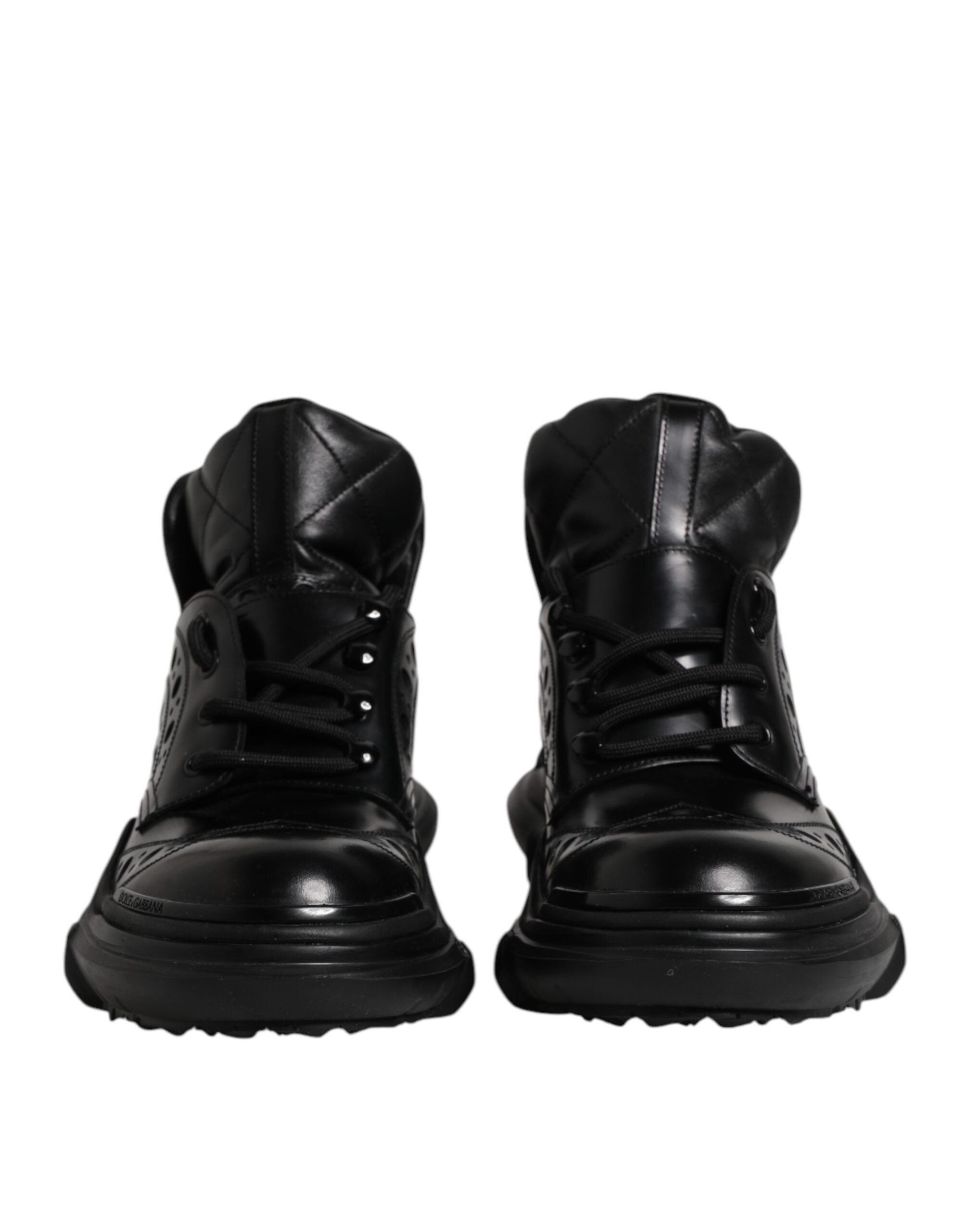 Svarta läderboots för män, vardagsmodell.