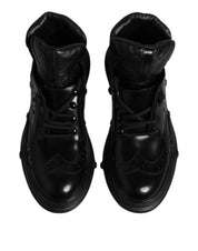 Svarta läderboots för män, vardagsmodell.