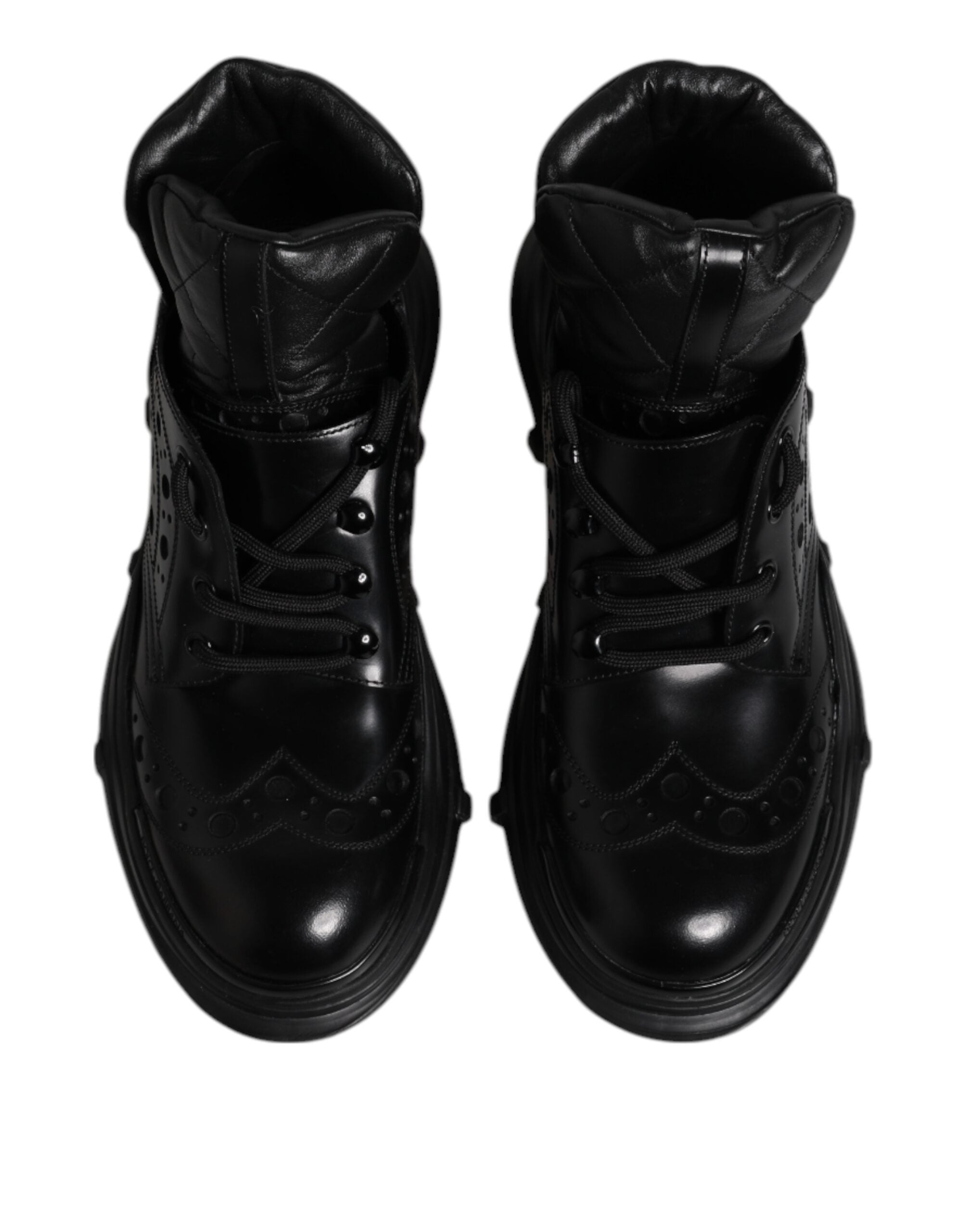 Svarta läderboots för män, vardagsmodell.