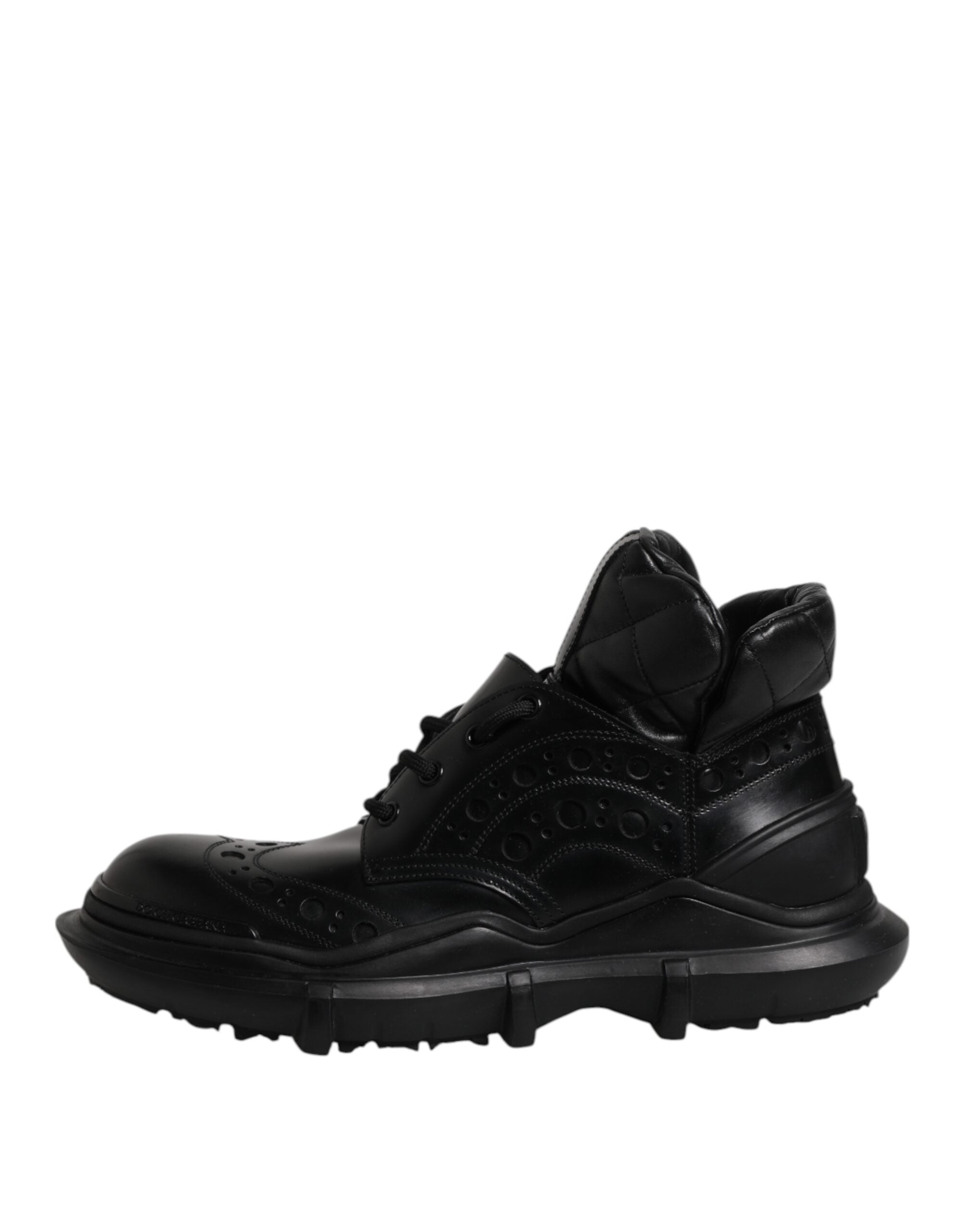 Svarta läderboots för män, vardagsmodell.