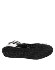Svarta och vita lädersneakers med höga skaft