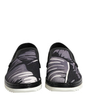 Dolce & Gabbana Black Cotton Leather Low-top Sneakers