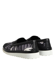 Dolce & Gabbana Black Cotton Leather Low-top Sneakers