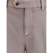 Gray Cotton Casual Pants