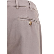 Gray Cotton Casual Pants