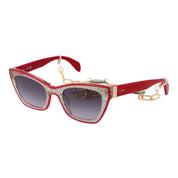 Guess Red Plastic Cat Eye Sunglasses
