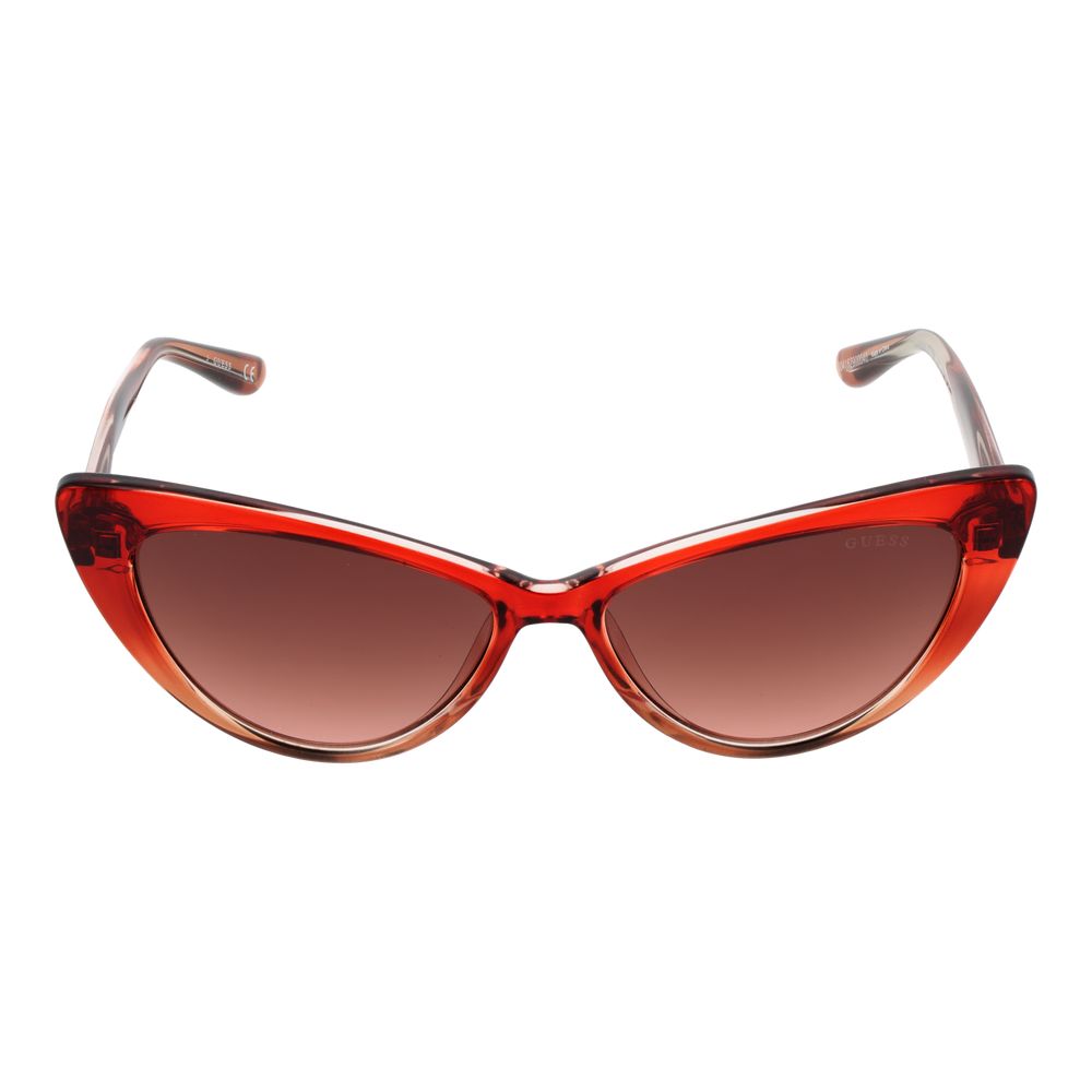 Guess Burgundy Plastic Cat Eye Sunglasses