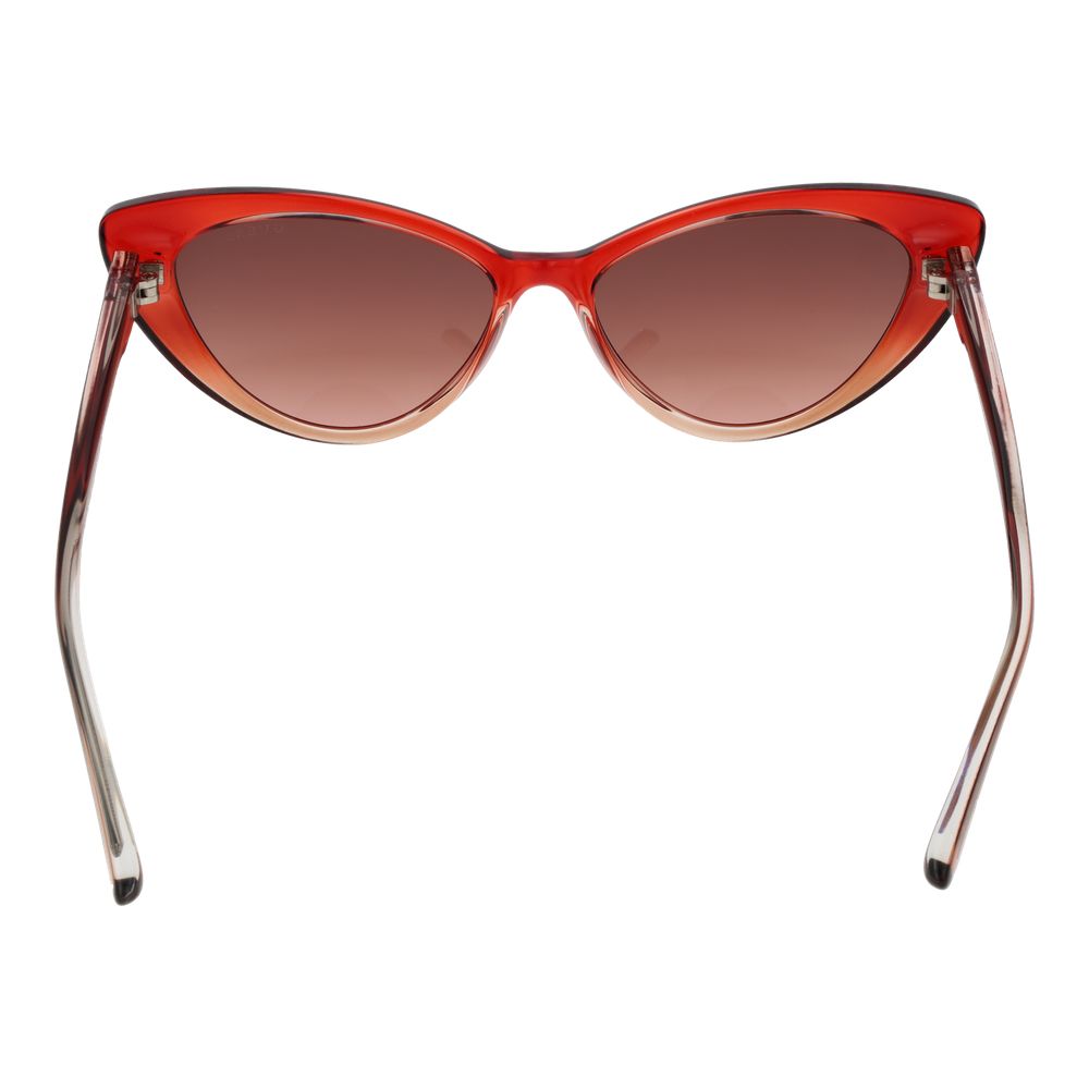 Guess Burgundy Plastic Cat Eye Sunglasses