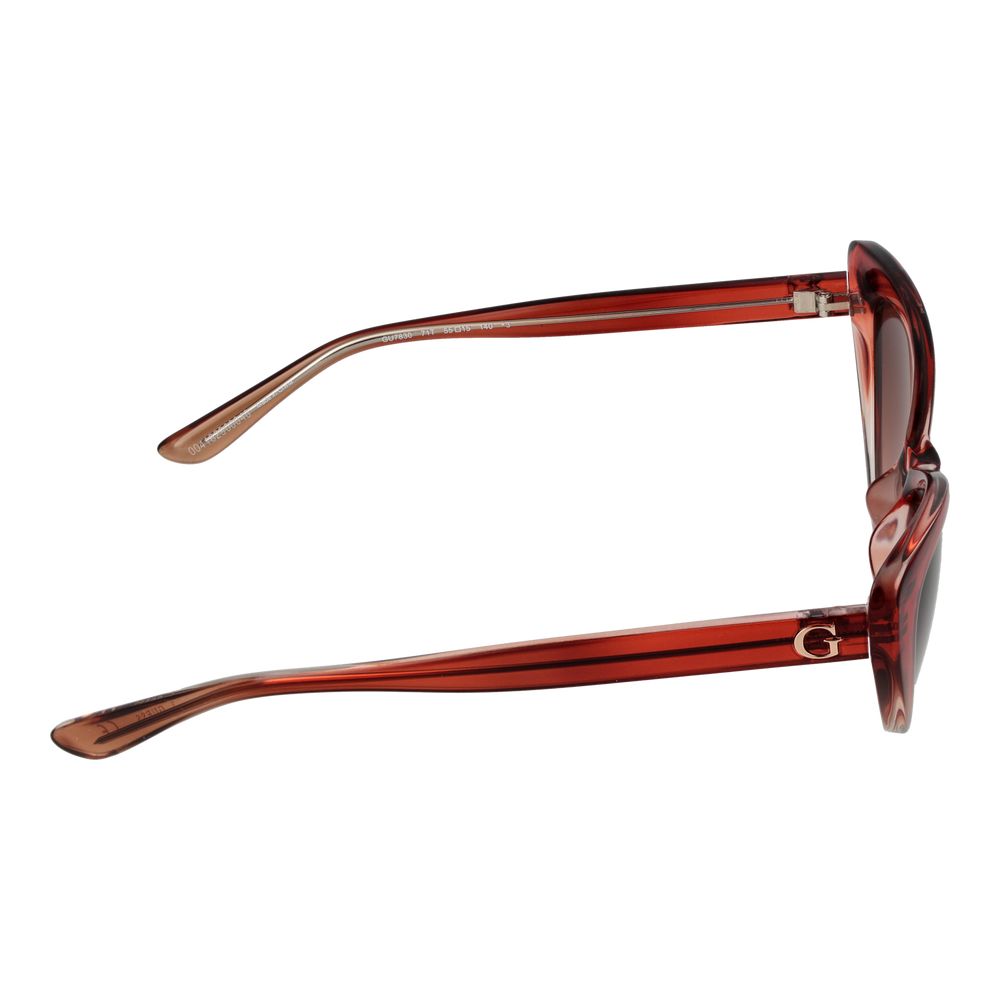 Guess Burgundy Plastic Cat Eye Sunglasses