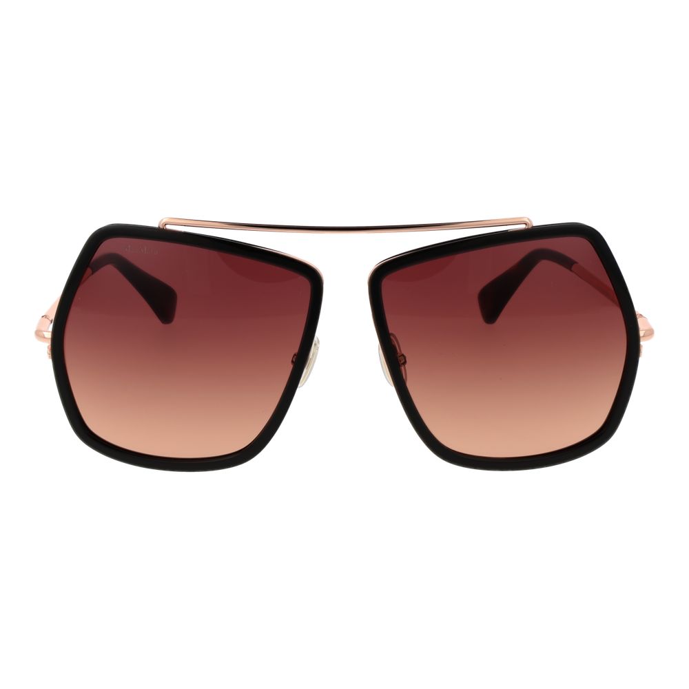 Max Mara Brown Metal Sunglasses with Pink Lenses
