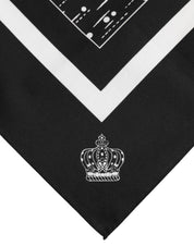 Svartvit bomullsmönstrad halsduk