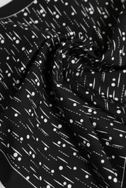 Svartvit bomullsmönstrad halsduk