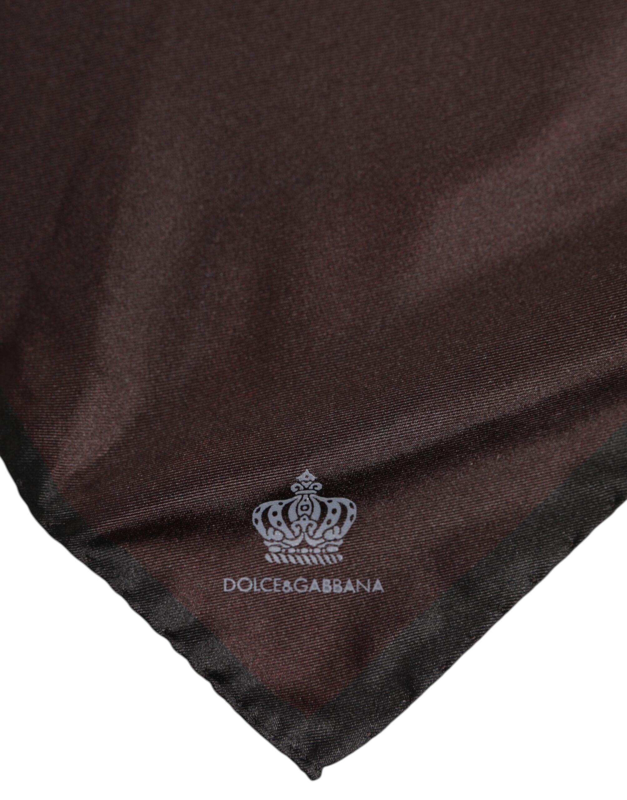 Snygg brun sidenscarf för män – DG Crown Print