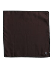 Snygg brun sidenscarf för män – DG Crown Print