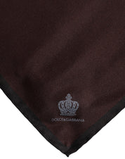 Snygg brun sidenscarf för män – DG Crown Print