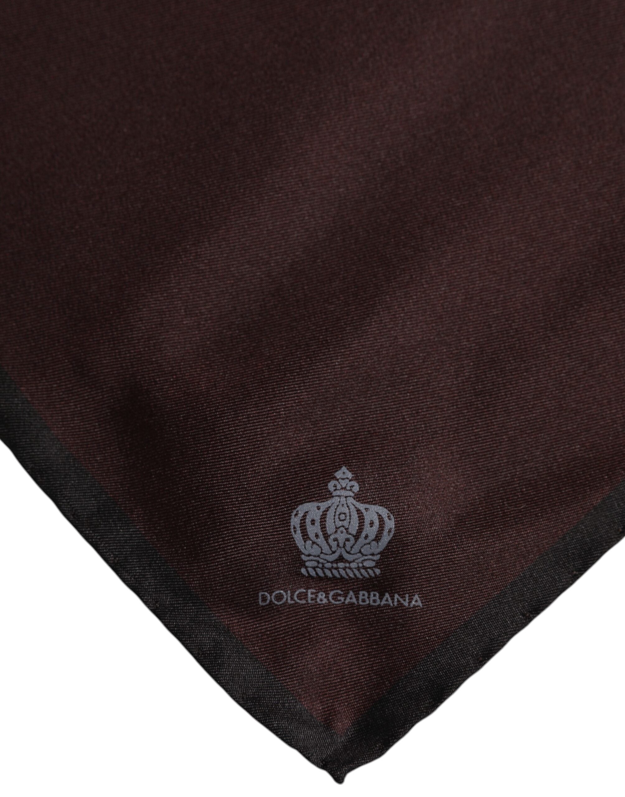 Snygg brun sidenscarf för män – DG Crown Print