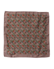 Brun sidenhalsduk med chilitryck