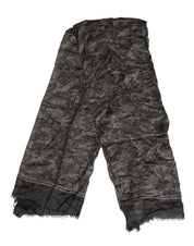 Flerfärgad modal- och kashmirhalsduk med logotypdetaljer