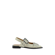 White Polyethylene Ballet Flats