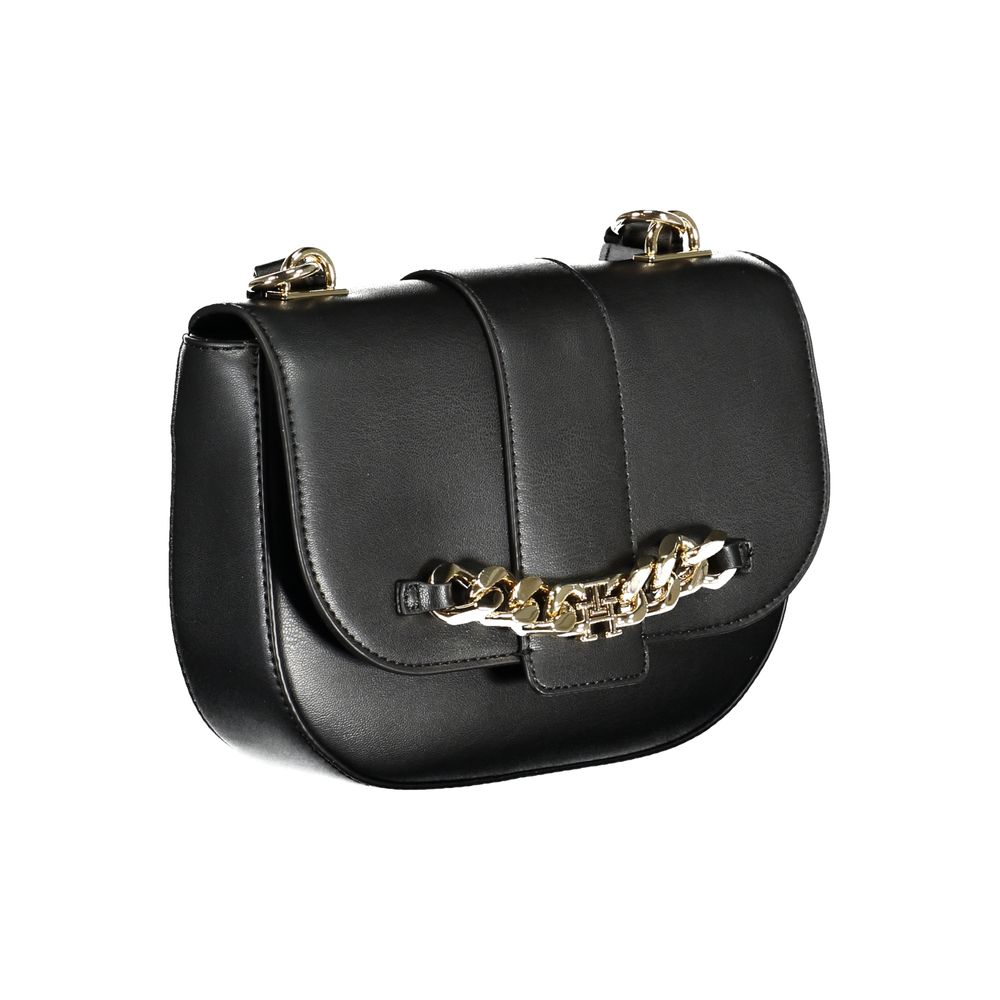 Tommy Hilfiger Black Polyurethane Shoulder Bag