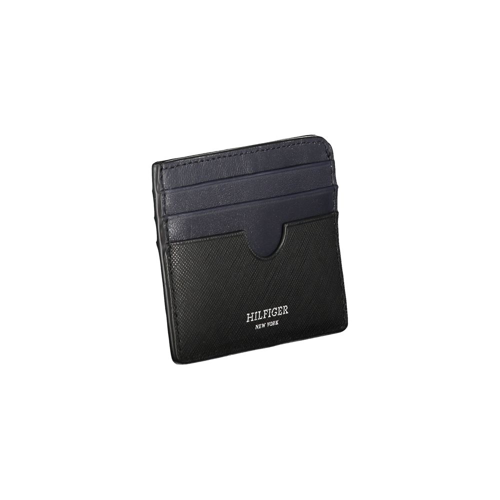 Tommy Hilfiger Black Leather Card Holder