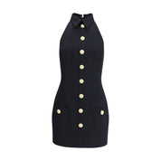 Black Fleece Wool Casual Dress