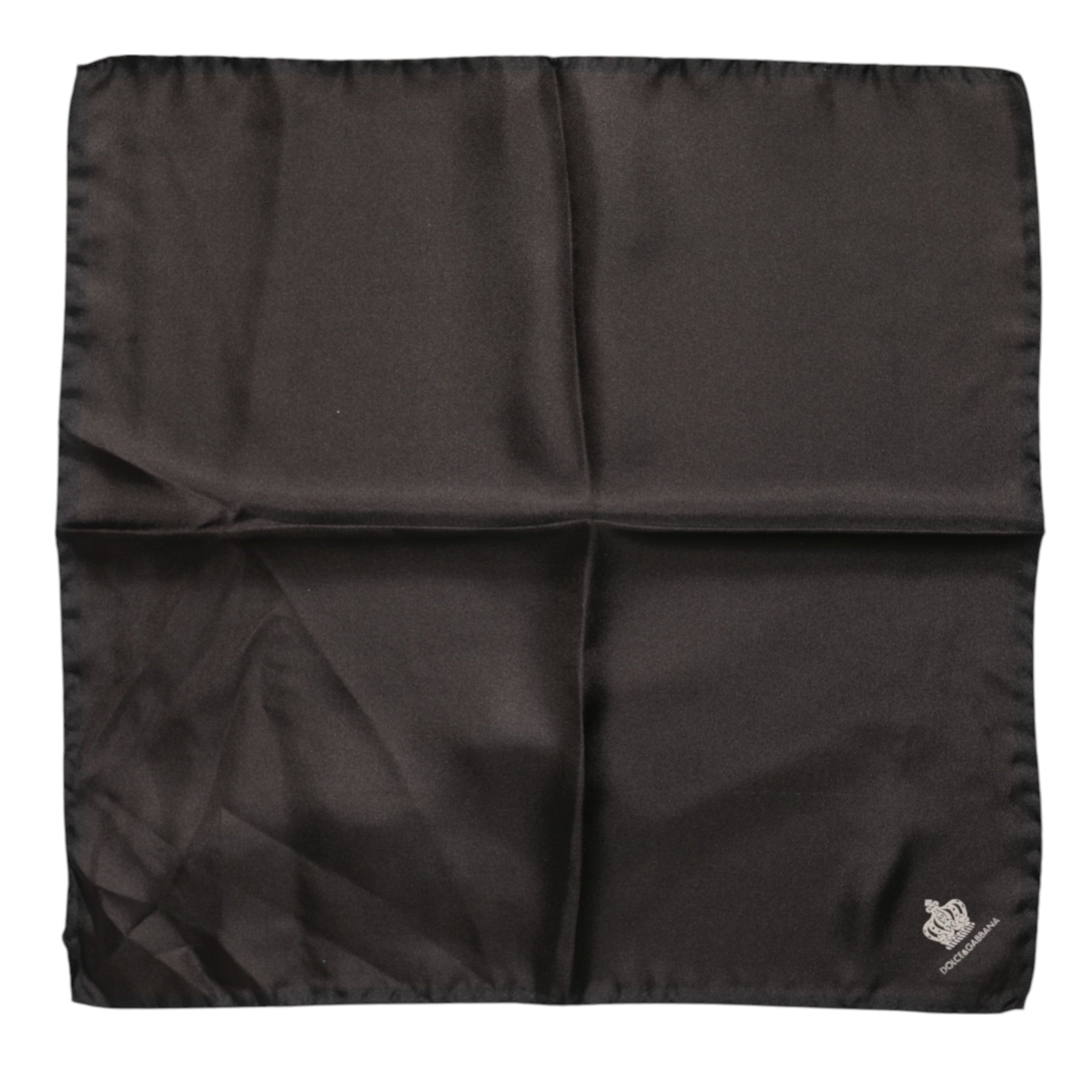 Brun sidenscarf med DG-krontryck