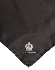 Brun sidenscarf med DG-krontryck