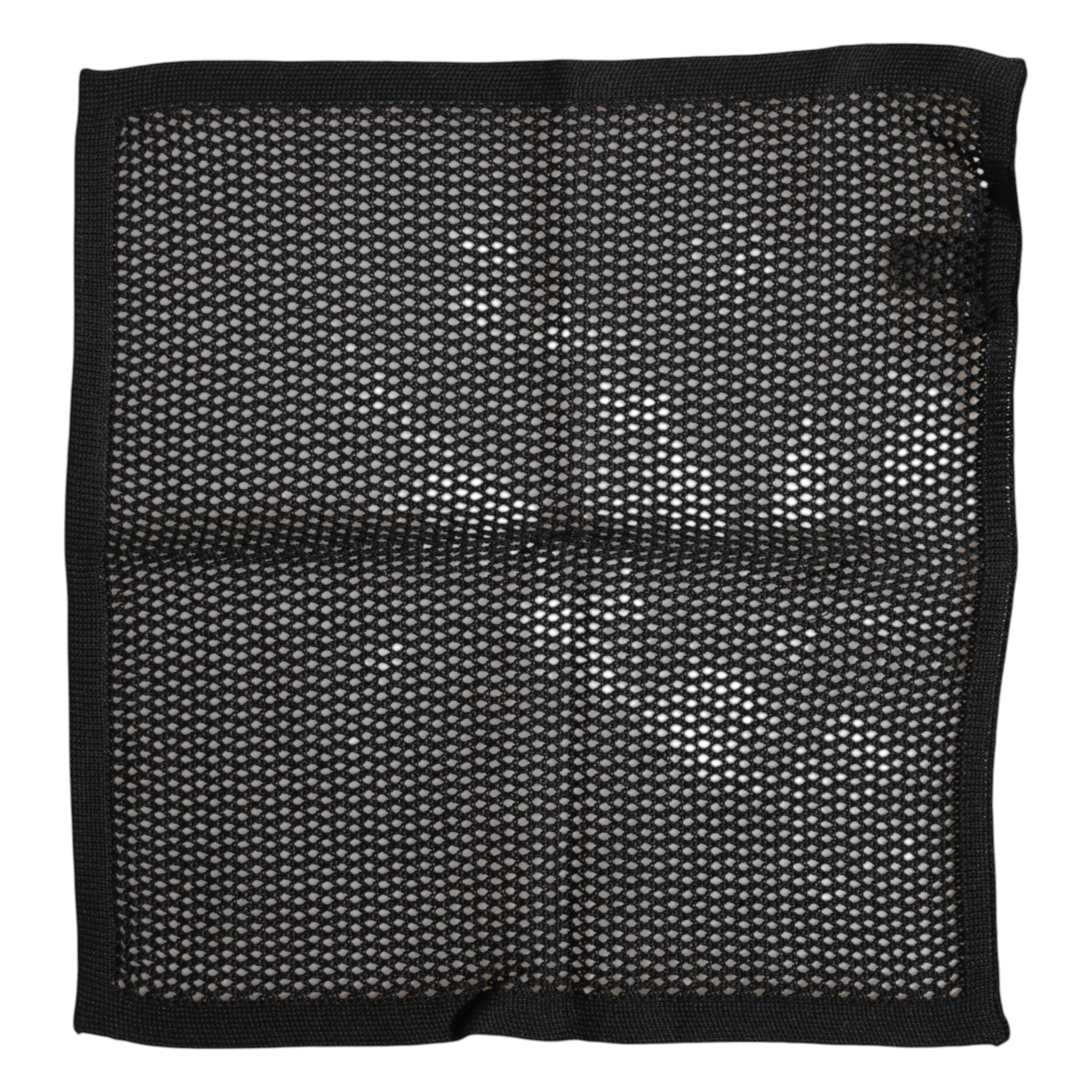 Svart mönstrad fyrkantig bomullshalsduk