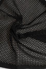 Svart mönstrad fyrkantig bomullshalsduk