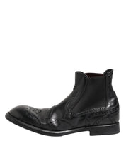 Svarta läderklackar, slip-on skor
