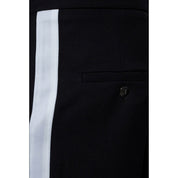 Black Cotton Men Trousers