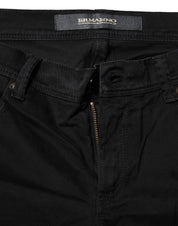 Black Cotton Stretch Flared Bootcut Denim Jeans