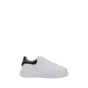 Philipp Plein White Calf Leather Low Top Sneakers