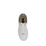 Philipp Plein White Calf Leather Low Top Sneakers