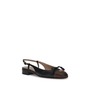 Black Goatskin Ballet Flats